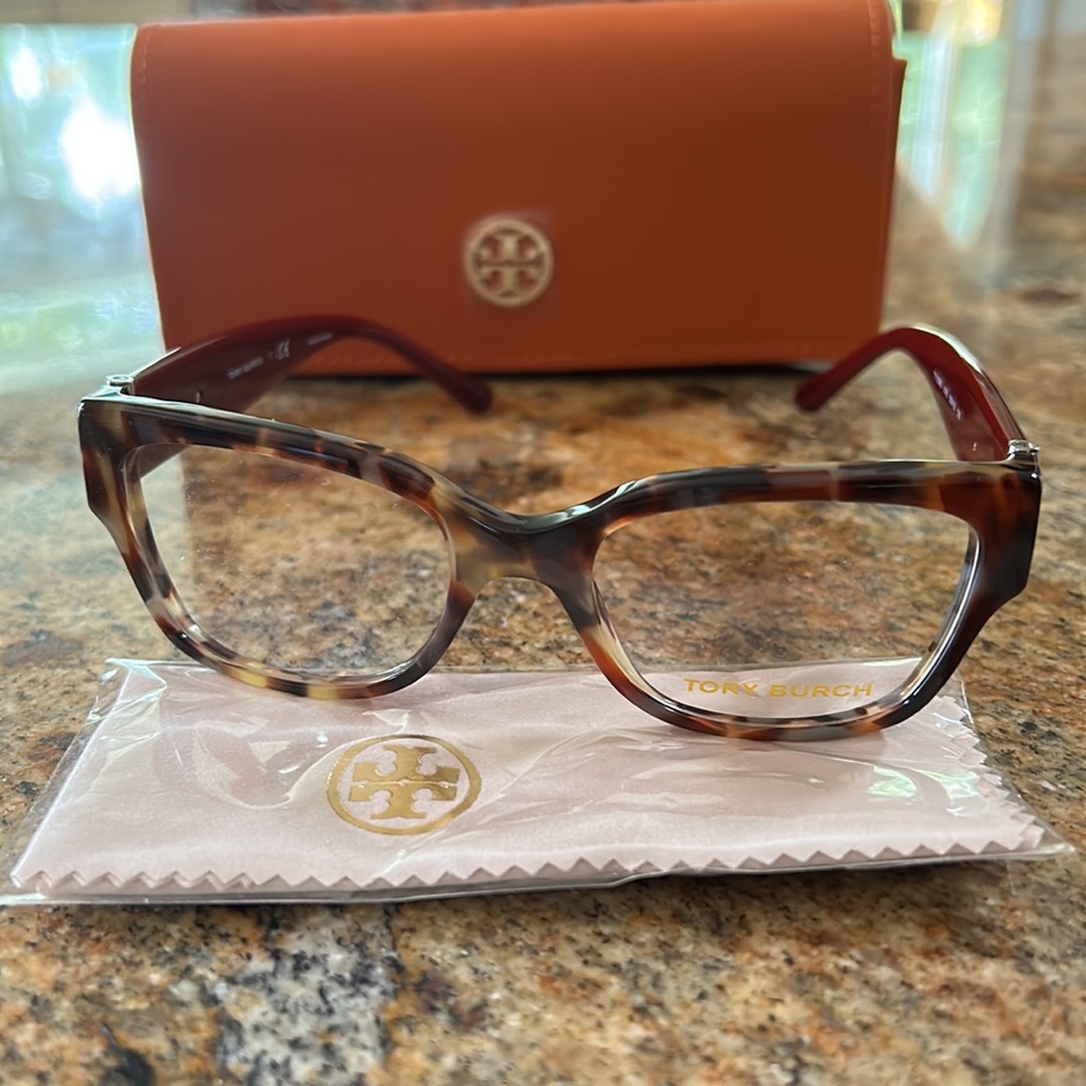 Tory Burch Frames Mahogany Tortoise Shell With Ca… - image 8